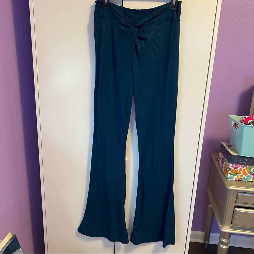 NWT teal flare pants